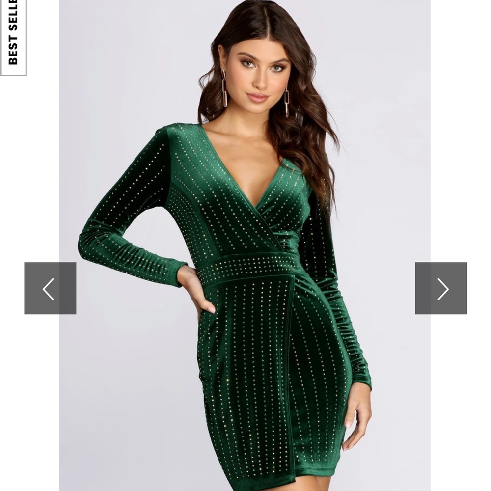 ALEXA VELVET WRAP DRESS